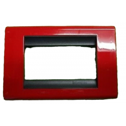 PLACCA BTICINO LIVING CLASSIC 3P ROSSO