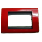 PLACCA BTICINO LIVING CLASSIC 3P ROSSO