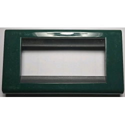 PLACCA BTICINO LIVING CLASSIC 4P VERDE