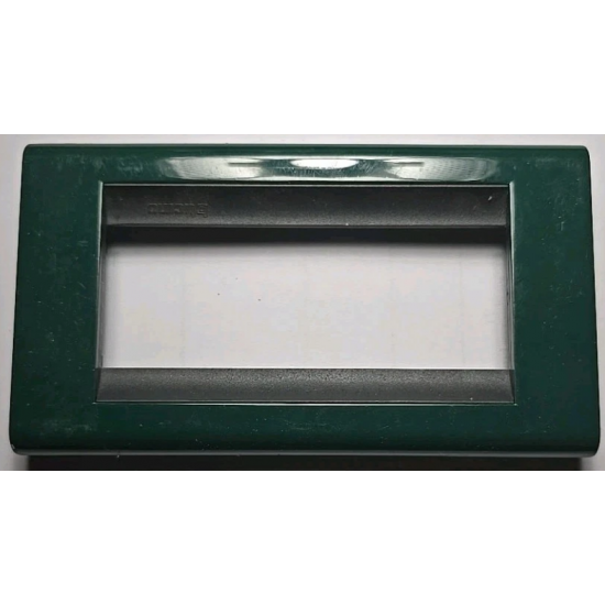 PLACCA BTICINO LIVING CLASSIC 4P VERDE