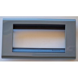 PLACCA BTICINO LIVING CLASSIC 4P GRIGIO CHIARO