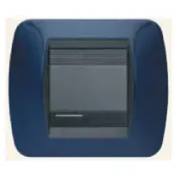 PLACCA BTICINO LIVING 2P BLU