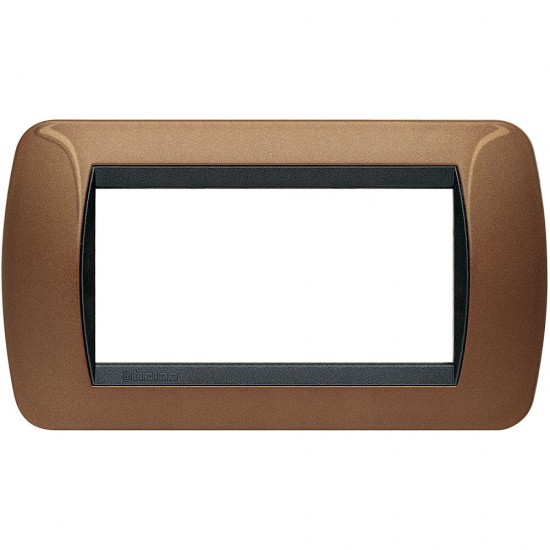 PLACCA 4 MODULI bTICINO BRONZO OSSIDATO PLACCA 4 MODULI bTICINO BRONZO OSSIDATO