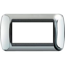 PLACCA 4 MODULI bTICINO CROMO LUCIDO