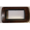 PLACCA BTICINO LIVING 4P LEGNO RADICA DI NOCE