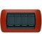 PLACCA 4 MODULI bTICINO TERRACOTTA