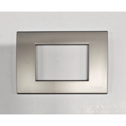 PLACCA 3 MODULI bTICINO TITANIO CHIARO
