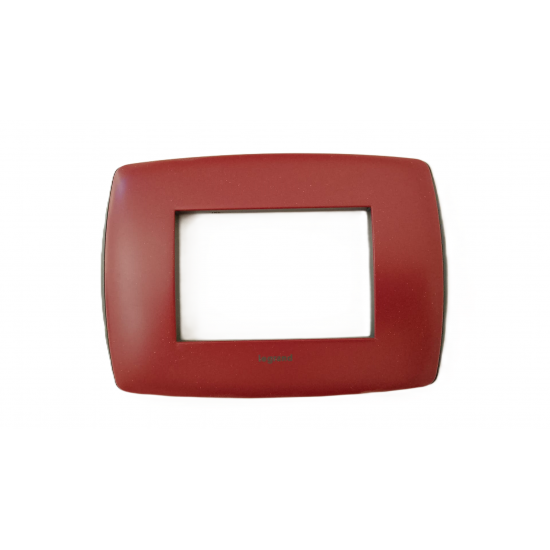 Placca 3 Moduli bordeaux metal Placca 3 Moduli bordeaux metal