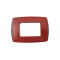Placca 3 Moduli bordeaux metal
