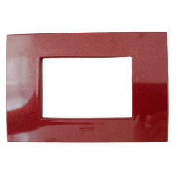 Placca 3 Moduli granata lucente