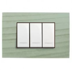 Placca 3 Moduli verde foglia