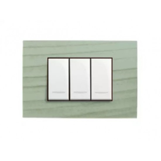 Placca 3 Moduli verde foglia