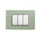 Placca 3 Moduli verde foglia