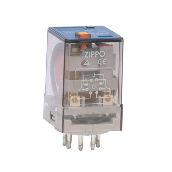 Relè industriale a spina OCTAL con tasto di prova e LED indicatore Relè industriale a spina OCTAL con tasto di prova e LED indicatore