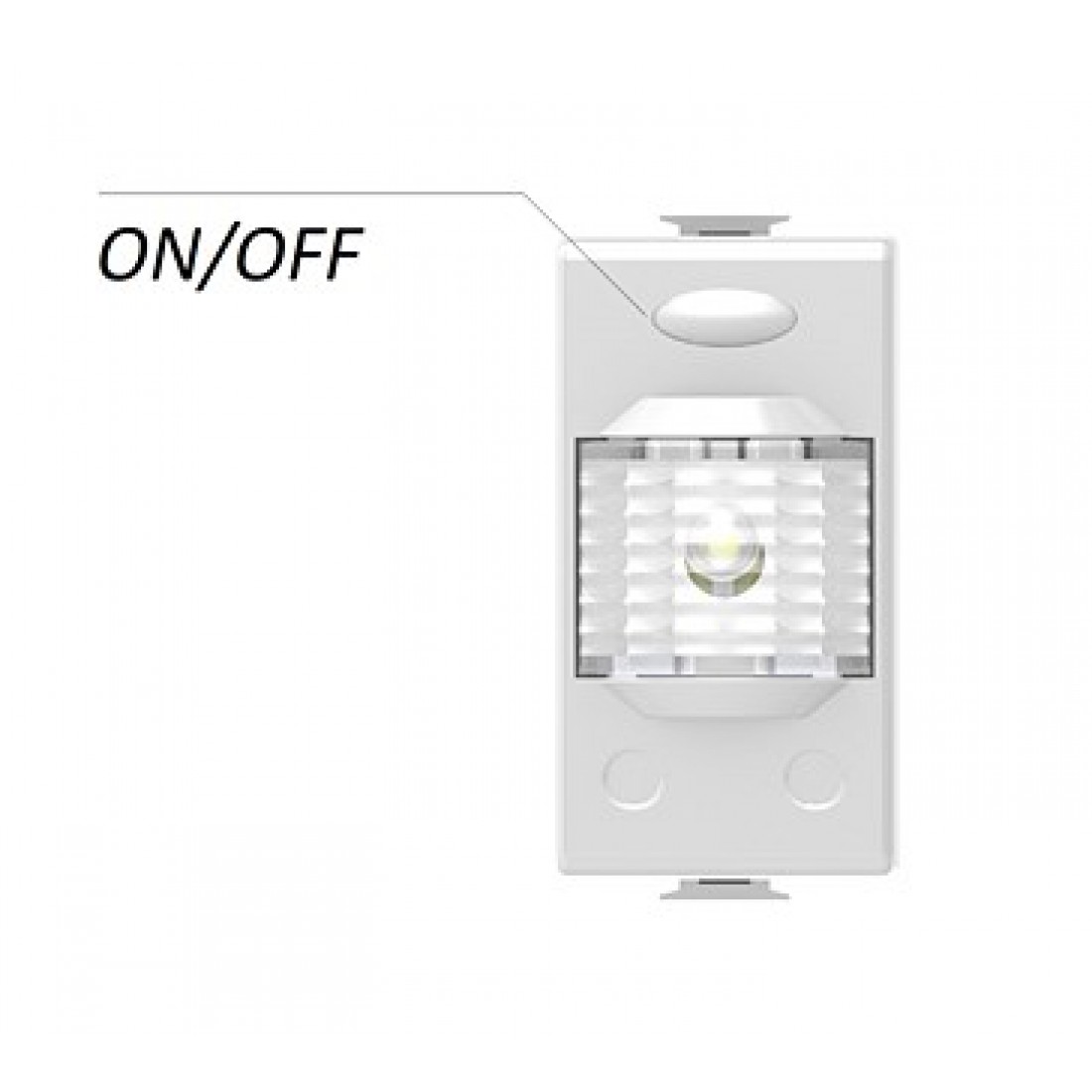 LED/1 - SEGNAPASSO PER SERIE COMPONIBILE A 1 MODULO CON PULSANTE ON/OFF