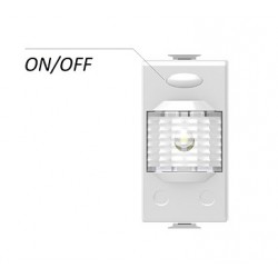  SEGNAPASSO PER SERIE COMPONIBILE A 1 MODULO CON PULSANTE ON/OFF