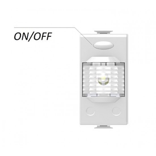  SEGNAPASSO PER SERIE COMPONIBILE A 1 MODULO CON PULSANTE ON/OFF