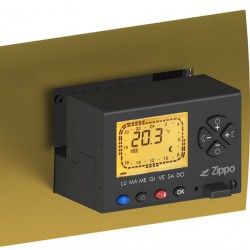 Cronotermostato elettronico settimanale per serie componibile GRIGIO ANTRACITE