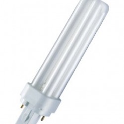 Lampada fluorescente compatta G24d-2 PIN 13W 3000k DULUX D