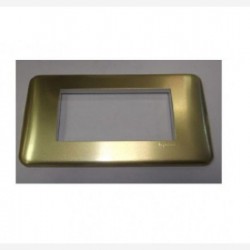 PLACCA ALLUMINIO ORO 4 MODULI