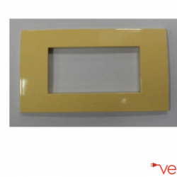 Placca vela quadra 4 moduli colore crema lucente