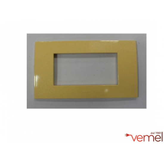 Placca vela quadra 4 moduli colore crema lucente Placca vela quadra 4 moduli colore crema lucente