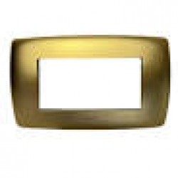 Placca vela tonda 4 posti colore oro satinato