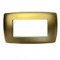 Placca vela tonda 4 posti colore oro satinato
