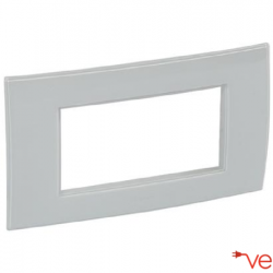 VELA quadra – placca grigio ACQUA riflessi 4 moduli