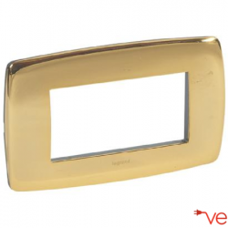  VELA tonda – placca oro lucido 4 moduli