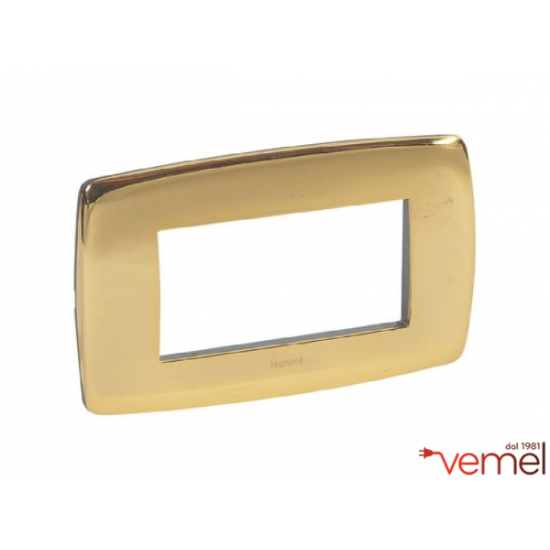 VELA tonda – placca oro lucido 4 moduli VELA tonda – placca oro lucido 4 moduli
