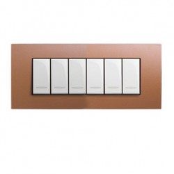VELA quadra – placca RAME METALLIZZATI 6 moduli