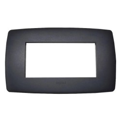 Placca vela tonda 4 posti antracite tecnopolimero 