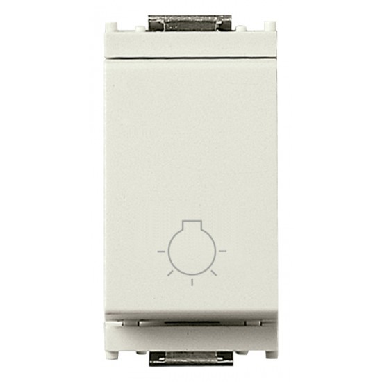 Pulsante 1P NO 10A luce bianco