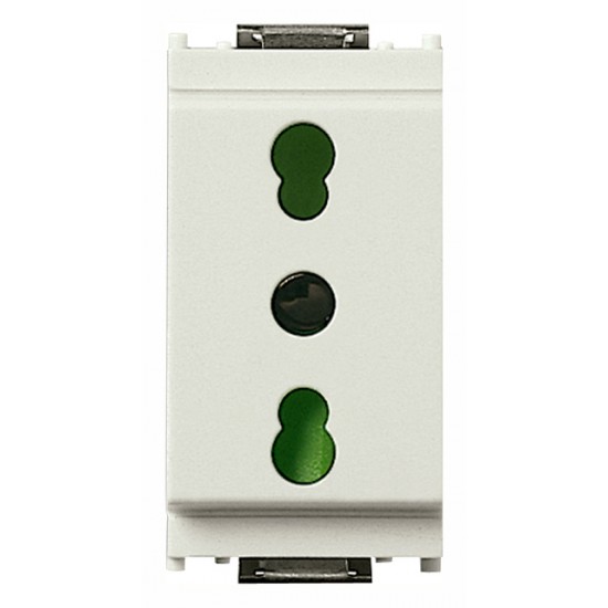 Presa 2P+T 16A P17/11 bianco Presa 2P+T 16A P17/11 bianco