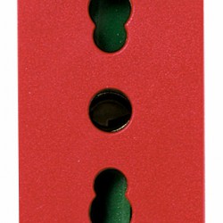 Presa 2P+T 16A P17/11 rosso