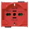 Presa 2P+T 16A universale rosso