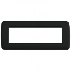 PLACCA 6 MODULI SILK NERO