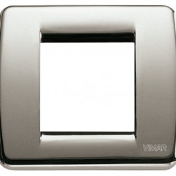Placca Rondò 1-2M nichel spazzolato