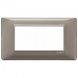 Placca Vimar Plana 4 moduli Reflex cenere